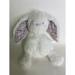 Carters Just One You 2022 White Floral Ears Bunny Plush Stuffed Animal Toy Lovey